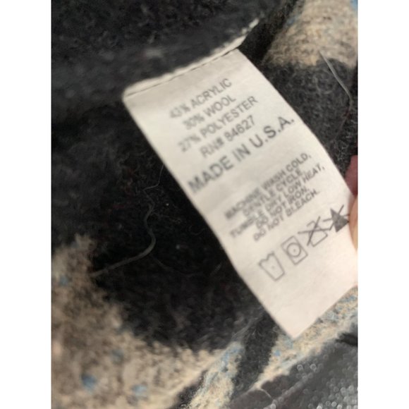 Bear Ridge Outfitters Woman M Zip Cardigan Wolfs Blue Gray Wool Blend USA Wester - Picture 7 of 9